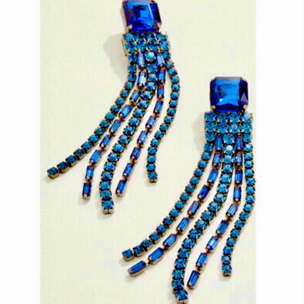 🌺🎉HP🎉🌺 NWT Kate Spade Glitzville Crystal Fringe Earrings - Picture 9 of 9
